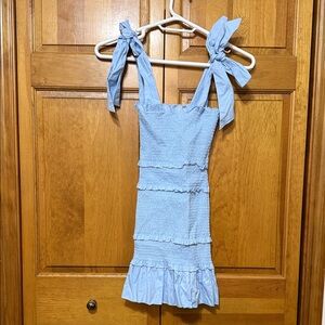 NWT. HYFVE Light Blue Tiered Dress
